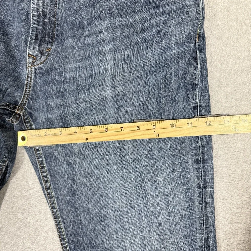 Banana Republic BOOTCUT Jeans Mens 35x32 Medium Wash Distressed‎ Faded Y2K